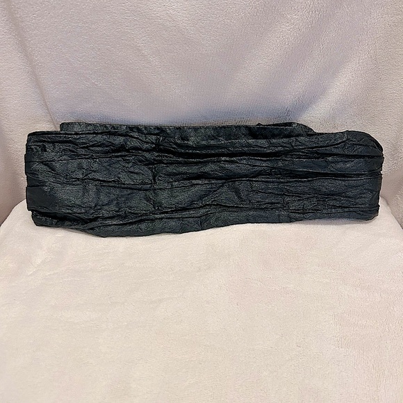 Philosophy di Lorenzo Serafini Laminated Satin Tie Belt in Black, Size S - Picture 4 of 10